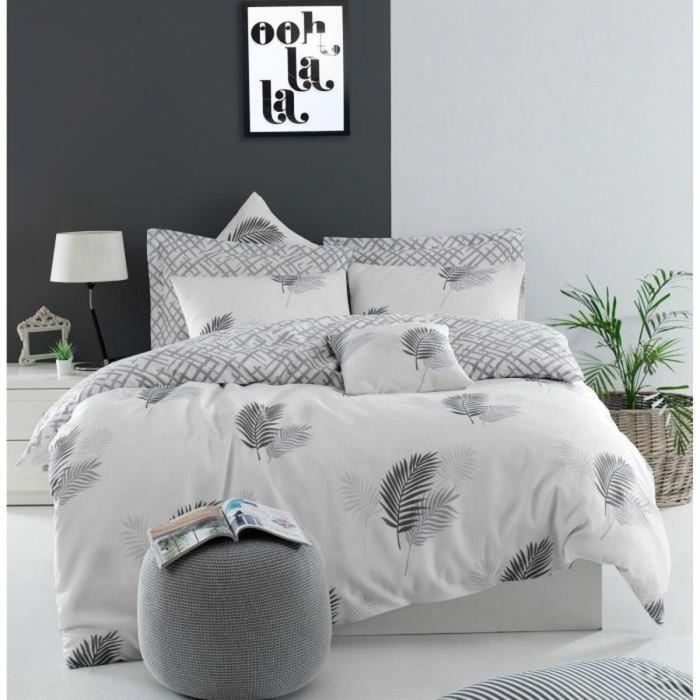 Juego de Cama con Funda Nórdica 220x240 cm y 2 Fundas de Almohada 60x60 cm Gris - 65% Algodón, 35% Poliéster - ASI8682870114951 4 Juego de Cama con Funda Nórdica 220x240 cm y 2 Fundas de Almohada 60x60 cm Gris - 65% Algodón, 35% Poliéster - ASI8682870114951 4