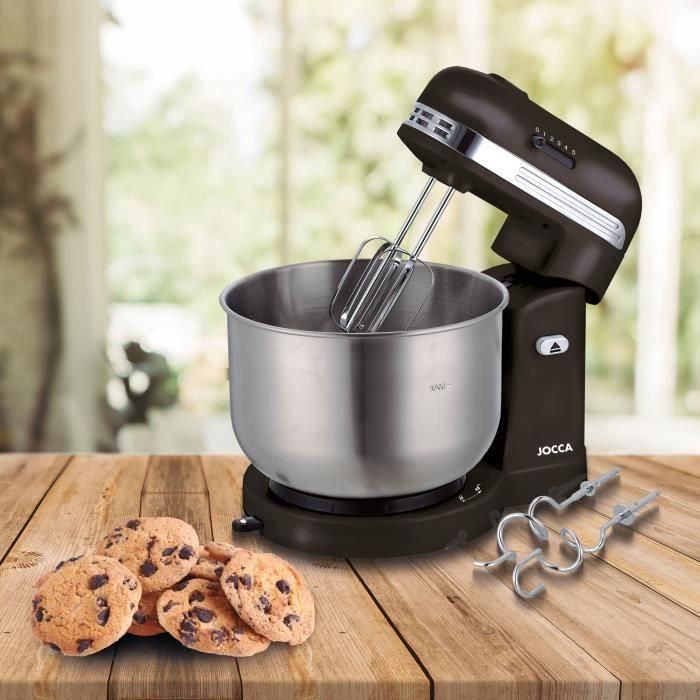 Procesador de alimentos JOCCA - Recipiente de acero inoxidable de 3,5 L - 5 velocidades - Negro y gris 1 Procesador de alimentos JOCCA - Recipiente de acero inoxidable de 3,5 L - 5 velocidades - Negro y gris 1
