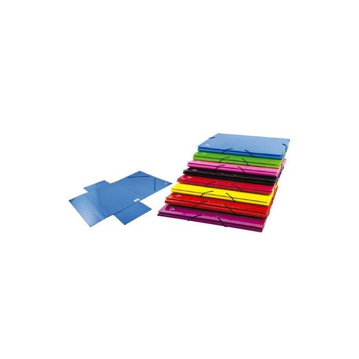 Carpeta De Gomas Y Solapas Mariola Merida Carton Forrado Fº Negra 8 unidades