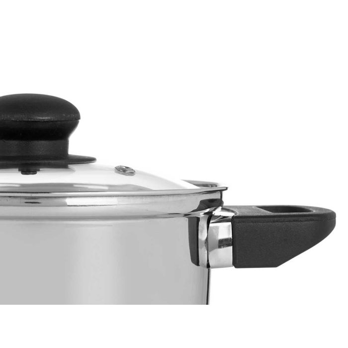 Cacerola Inducción 20 cm con Tapa de Cristal - Kinvara, Acero Inoxidable, 2.5L (6 Unidades) 3 Cacerola Inducción 20 cm con Tapa de Cristal - Kinvara, Acero Inoxidable, 2.5L (6 Unidades) 3
