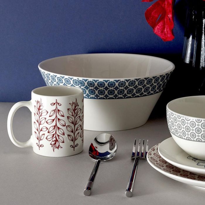 Home Deco Factory Taza Mug 350 Ml Cottage Rojo 1