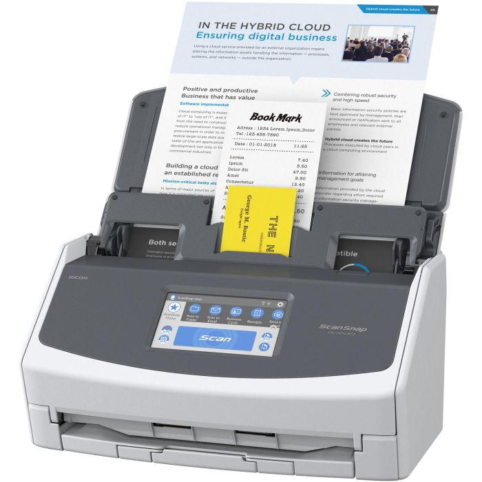 Ricoh ScanSnap iX-1600 Escáner de Documentos ADF Color Duplex 40 ppm USB 3.2 y Wi-Fi Pantalla Táctil 5