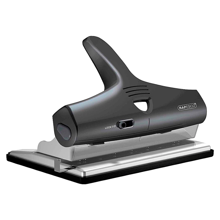 Rapesco ALU 95 Taladrador Metálico Negro Ajustable 2, 3 o 4 Taladros Capacidad 32 Hojas 1