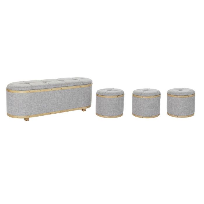 Descalzadora Scandi DKD Home Decor Gris 45 x 43 x 120 cm Set de 4