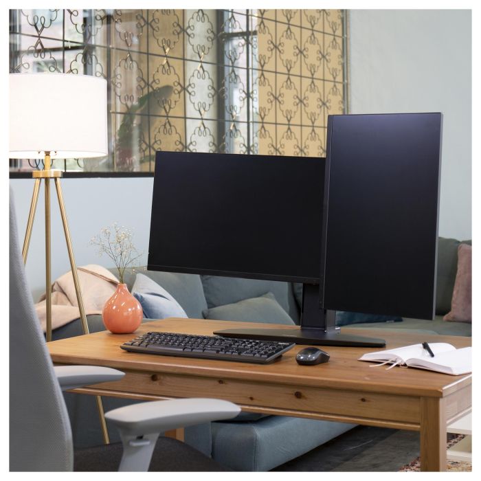Ergotron Neo-Flex Soporte Elevador para Dos Monitores Ajustable en Altura Negro