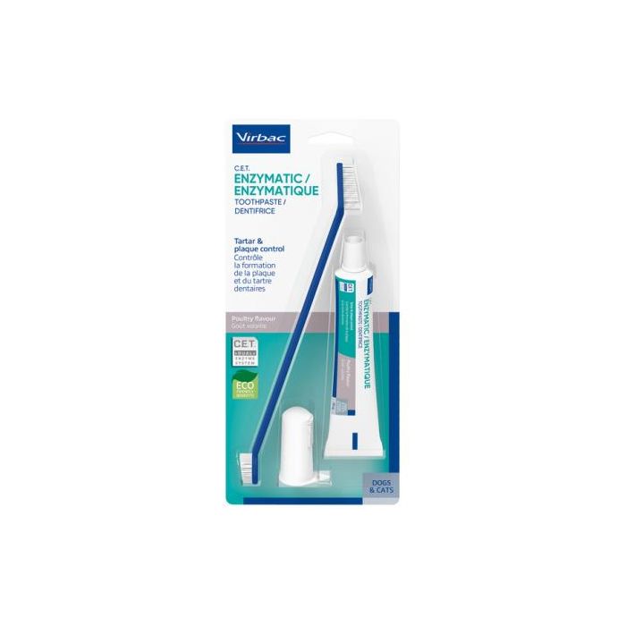 Virbac Cet Kit Dentifrico Enzimatico Pasta + 2 Cepillos