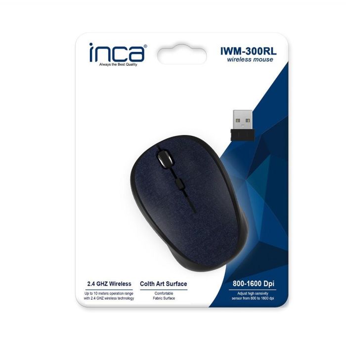 INCA Maus IWM-300RL 1600 DPI,Wireless,Nano-USB,Stoff,BL retail 4 INCA Maus IWM-300RL 1600 DPI,Wireless,Nano-USB,Stoff,BL retail 4