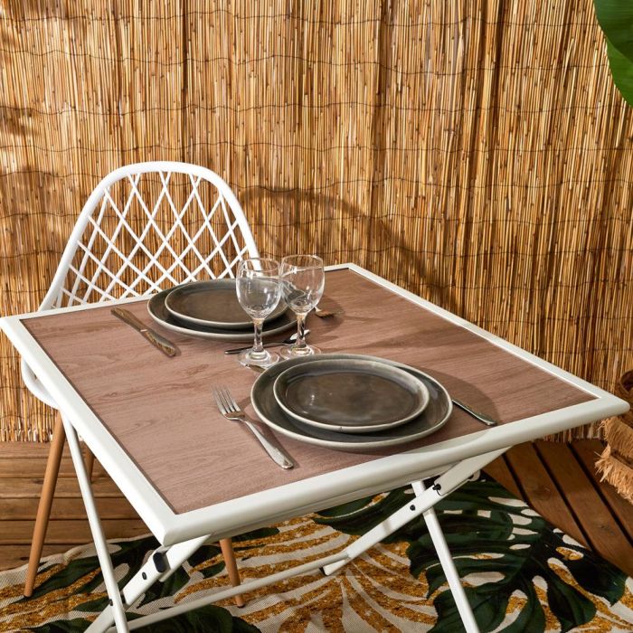 Mesa Metal Bcn Blanca 70X70 Home Deco Factory 1 Mesa Metal Bcn Blanca 70X70 Home Deco Factory 1