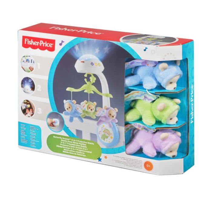 Fisher-Price Cdn41 Móvil con luz y proyector 3 en 1 Ositos voladores para cuna y carrito. Calma a tu bebé con música y estrellas. 2 Fisher-Price Cdn41 Móvil con luz y proyector 3 en 1 Ositos voladores para cuna y carrito. Calma a tu bebé con música y estrellas. 2