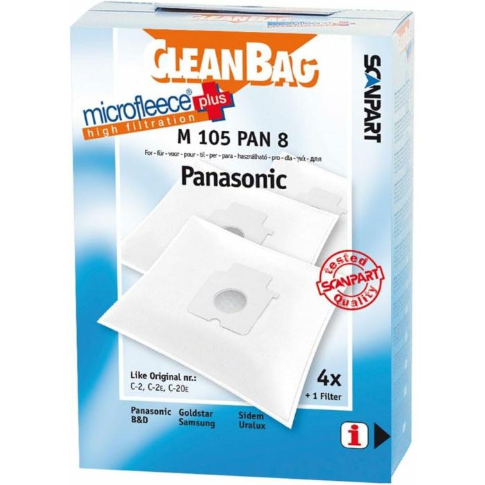 Bolsa de Recambio para Aspiradora Scanpart M 105 PAN 8 Bolsa de Recambio para Aspiradora Scanpart M 105 PAN 8