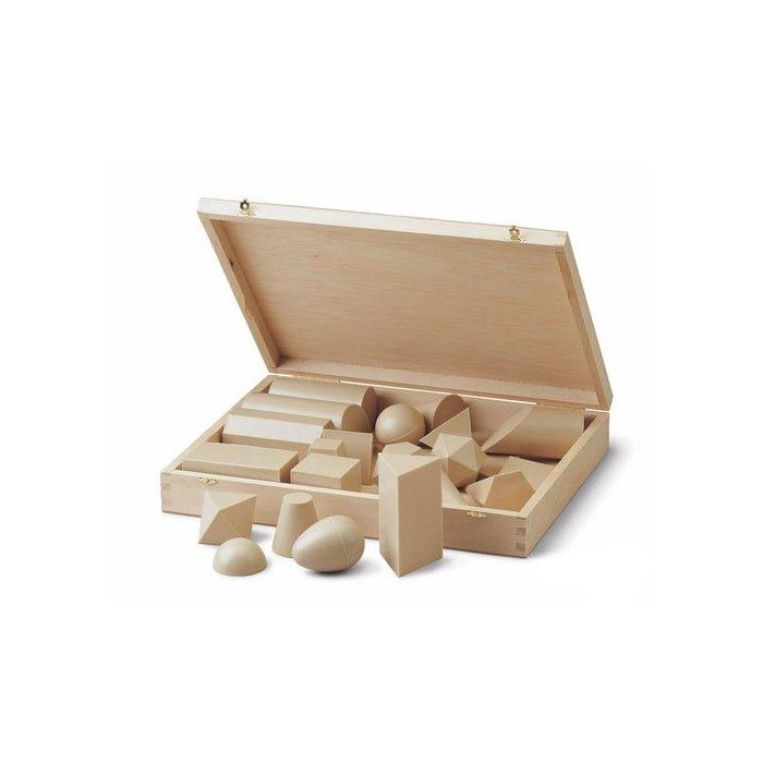 Juego Didactico Estuche Cuerpos Geometricos De Plastico 25 Unidades