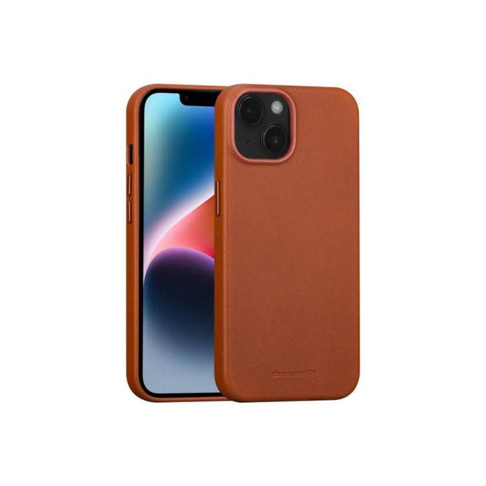 dbramante1928 Roskilde iPhone 14 Funda de cuero MagSafe - Slim, piel plena flor, Tan 1