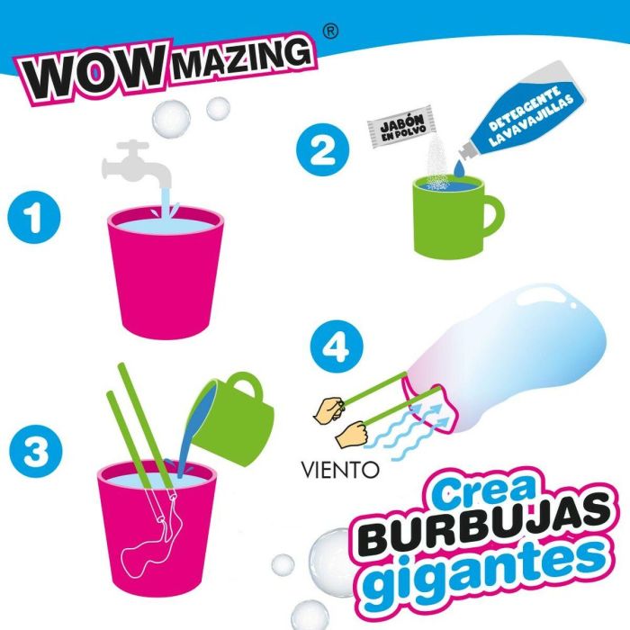 Juego de Pompas de Jabón WOWmazing 41 cm (24 Unidades) 2 Juego de Pompas de Jabón WOWmazing 41 cm (24 Unidades) 2