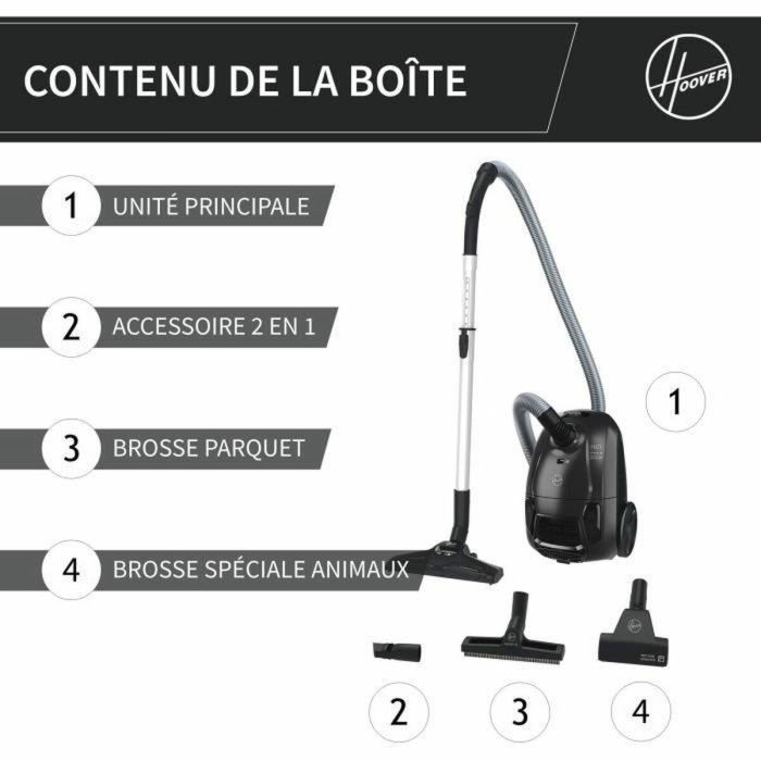 HOOVER HE1 - Aspirador de Bidón con Bolsa Compacta y Potente - Gran Capacidad 2.5L - Alto Rendimiento en Suelos Duros y Alfombras 5