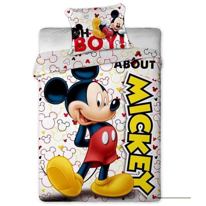 DISNEY Funda Nórdica Mickey Mouse Cama 90cm Microfibra 140x200cm
