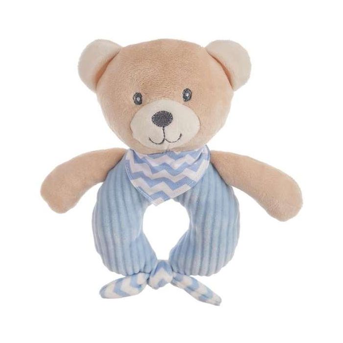 Sonajero oso azul terciopelo 18 cm Sonajero oso azul terciopelo 18 cm