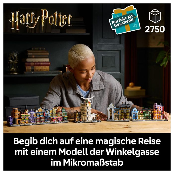 LEGO Harry Potter 76444 Tiendas Mágicas del Callejón Diagon, Juego de Construcción 2750 Piezas 26