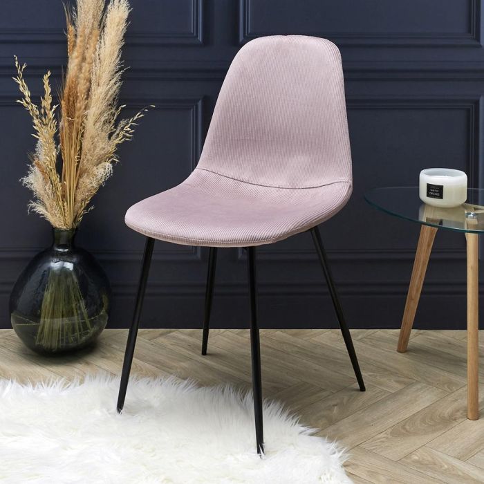 Home Deco Factory Silla Giulia Terciopelo Rosa - Colección Lounge 6 Home Deco Factory Silla Giulia Terciopelo Rosa - Colección Lounge 6