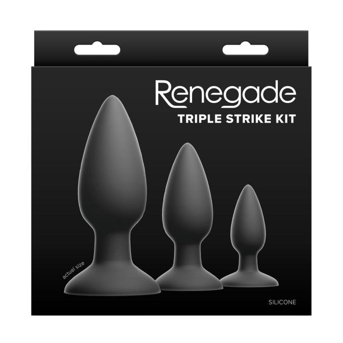 Plug Anal NS Novelties Renegade Negro 3 Piezas (7,6 cm) (10 cm) (5,7 cm) 1 Plug Anal NS Novelties Renegade Negro 3 Piezas (7,6 cm) (10 cm) (5,7 cm) 1