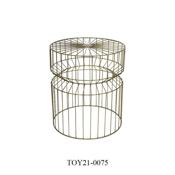 Mesita Auxiliar Glam DKD Home Decor Dorado 40.5 x 46 x 40.5 cm