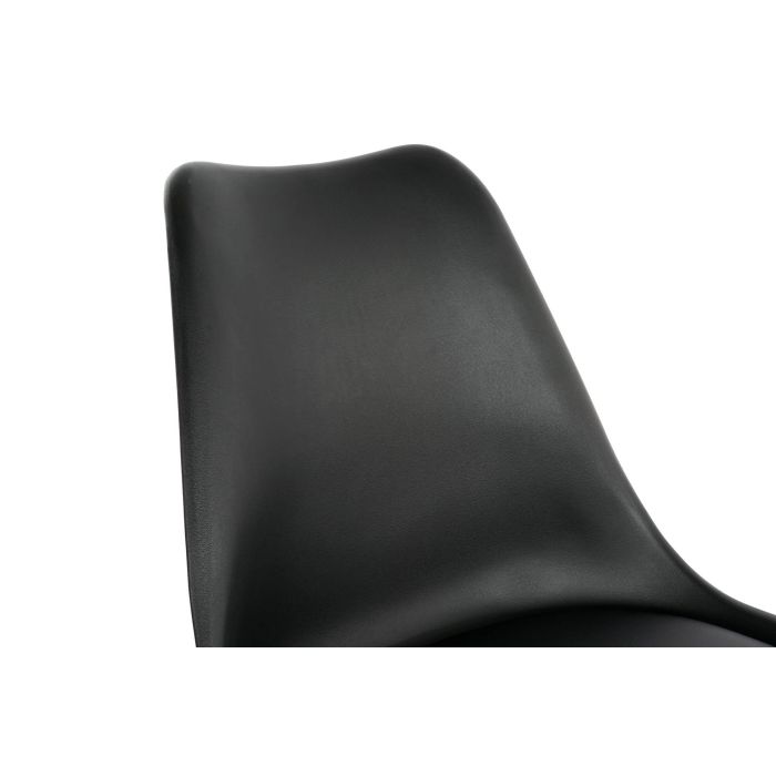 DKD Home Decor Taburete Scandi Negro Haya y Pu 50.5 x 109 x 57.5 cm 2