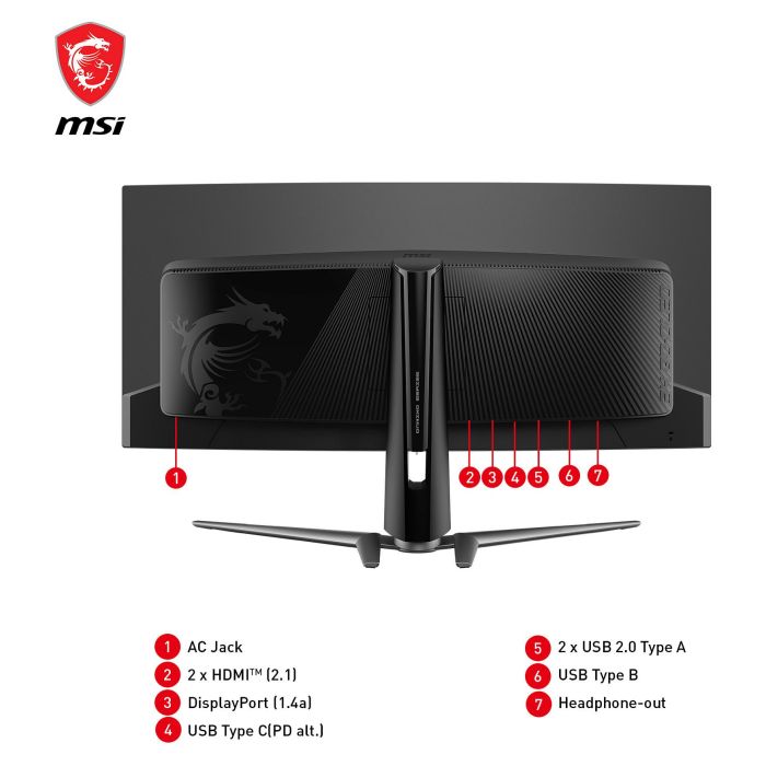 MSI MAG 341CQPDE Monitor Gaming Curvo QD-OLED 86.82cm (34.18") 3440 x 1440 9