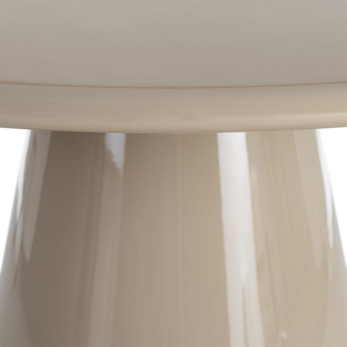 Mesa Comedor Alto Brillo Taupe Dm 120 X 120 X 75 cm