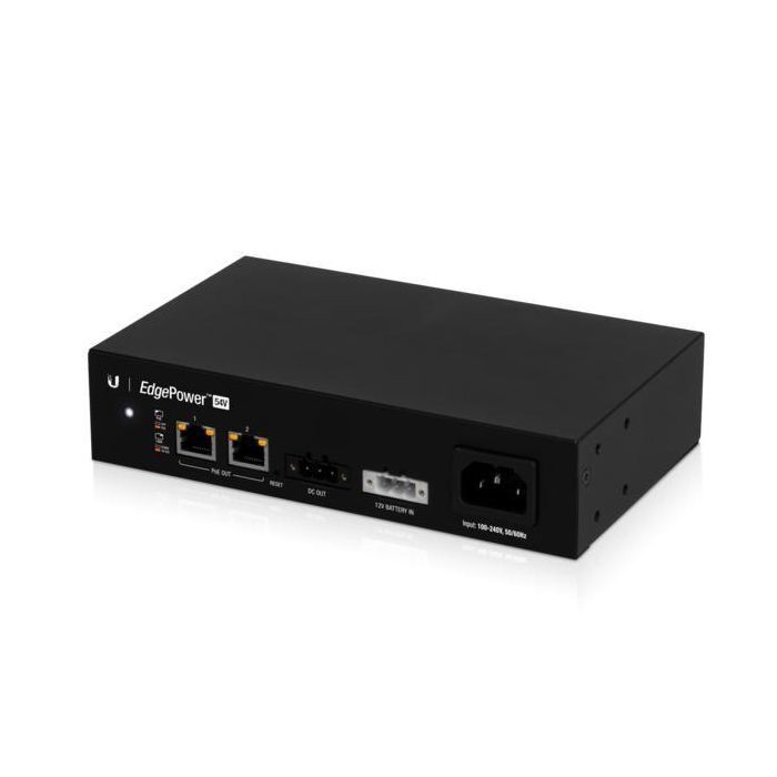 Ubiquiti EdgePower 54V 72W Fuente Alimentación DC PoE Redundante con Respaldo de Batería 12V Puertos Conmutación Gestión UNMS Ubiquiti EdgePower 54V 72W Fuente Alimentación DC PoE Redundante con Respaldo de Batería 12V Puertos Conmutación Gestión UNMS