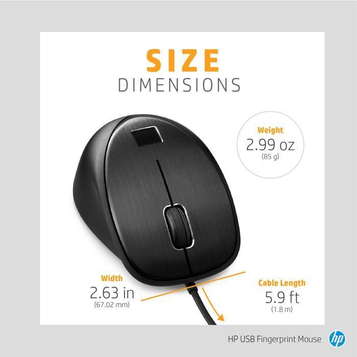 HP HP USB Fingerprint Mouse 8 HP HP USB Fingerprint Mouse 8