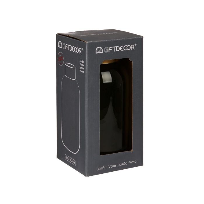 Giftdecor Jarron Cristal Liso Oro Pequeño Verde 11.5 x 24 x 11.5 cm (Set de 6)