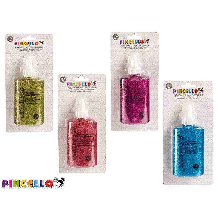 Cola Purpurina 4 Col Oscuros Pincello 3X14CM (24 Unidades) 2 Cola Purpurina 4 Col Oscuros Pincello 3X14CM (24 Unidades) 2
