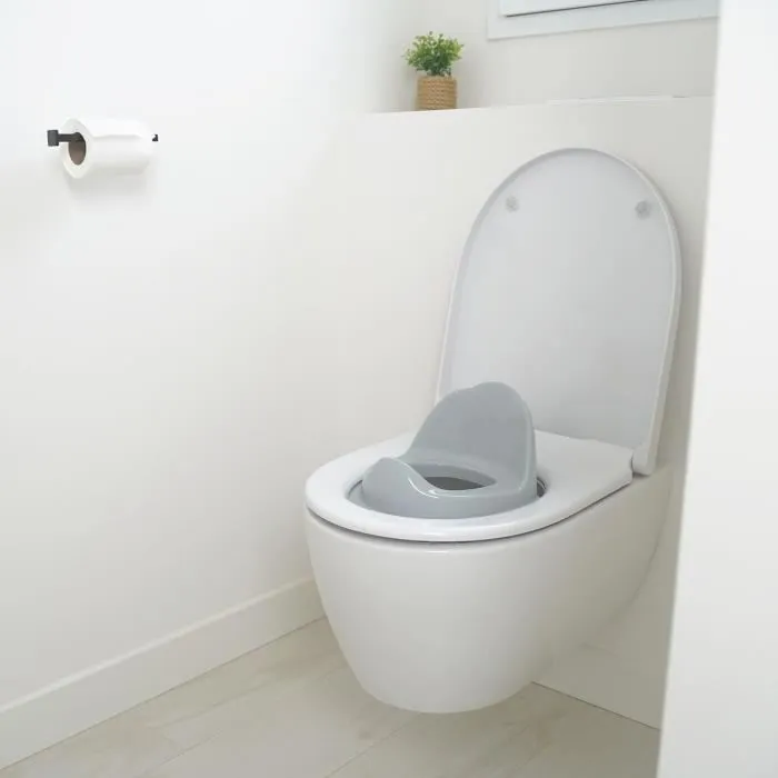 Thermobaby Reductor de Inodoro Luxe Charming Grey - Cómodo, Estable y Antiadherente. Se Adapta a Todos los Vasos de Inodoro 5