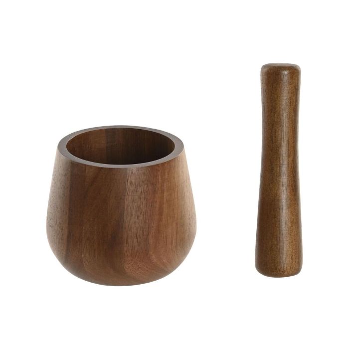 Mortero Basicos DKD Home Decor Natural 12 x 16.5 x 12 cm Set de 2 2 Mortero Basicos DKD Home Decor Natural 12 x 16.5 x 12 cm Set de 2 2