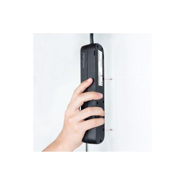Regleta NANOCABLE 10.37.0006-NS-BK 3680 W 250 V 1,4 m 4 Regleta NANOCABLE 10.37.0006-NS-BK 3680 W 250 V 1,4 m 4