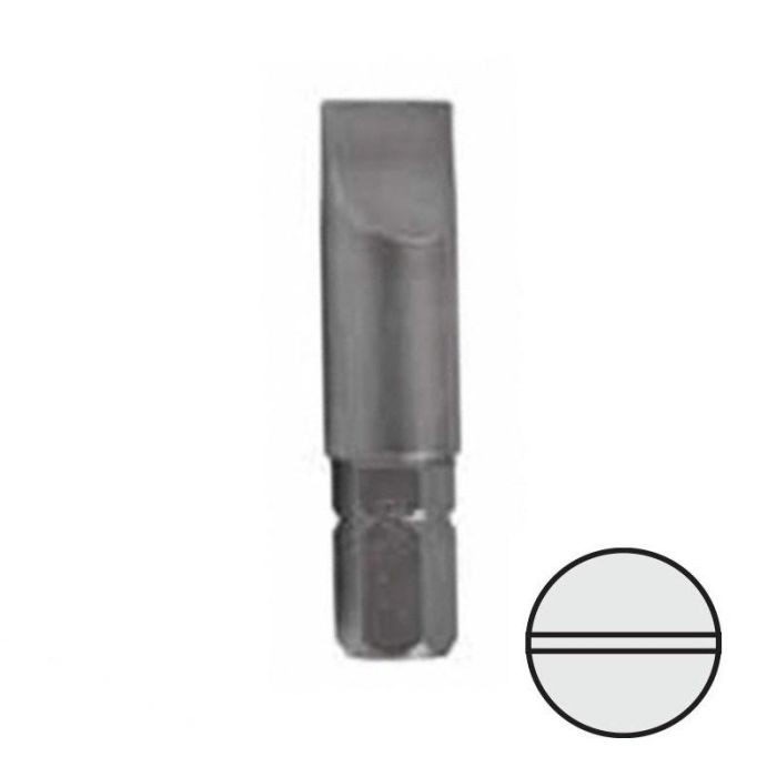 DUVER Pl8X1.2 Punta Atornillar Plana Corta con Mango 5/16''