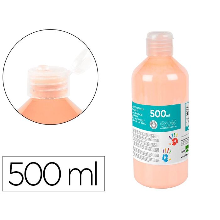 Pintura Dedos Liderpapel Botella De 500 mL Carne