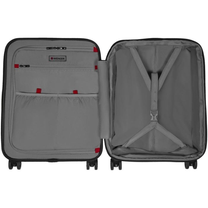 Wenger Maleta de Cabina Syntry con Compartimento para Portátil 14", 4 Ruedas Pivotantes, Negro/Gris, 36L 5