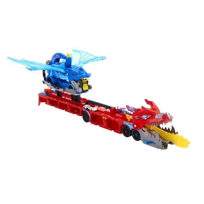 Hot Wheels Vehículo City Dragón Transportador con 2 Coches para Niños +4 Años 3 Hot Wheels Vehículo City Dragón Transportador con 2 Coches para Niños +4 Años 3