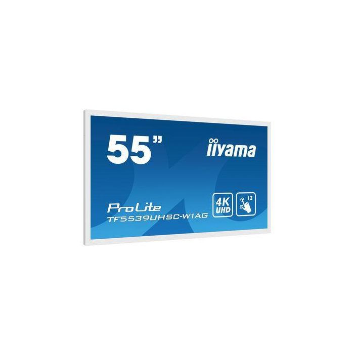 iiyama TF5539UHSC-W1AG Pantalla Táctil Interactiva 55" 4K UHD PCAP IPS 15 Puntos Open Frame Antirreflejos Touch-Through-Glass Blanca Uso 24/7 iiyama TF5539UHSC-W1AG Pantalla Táctil Interactiva 55" 4K UHD PCAP IPS 15 Puntos Open Frame Antirreflejos Touch-Through-Glass Blanca Uso 24/7