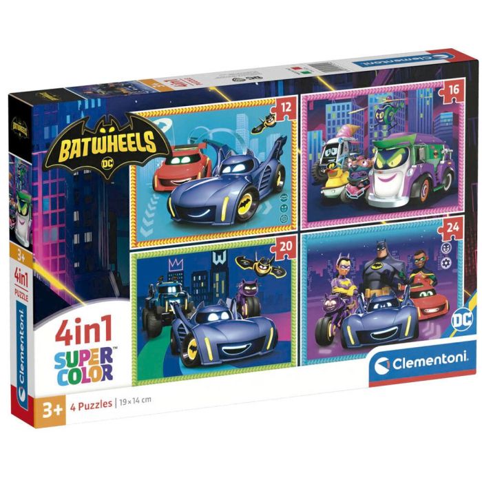 CLEMENTONI Puzzle Batwheels DC Comics 12+16+20+24 piezas