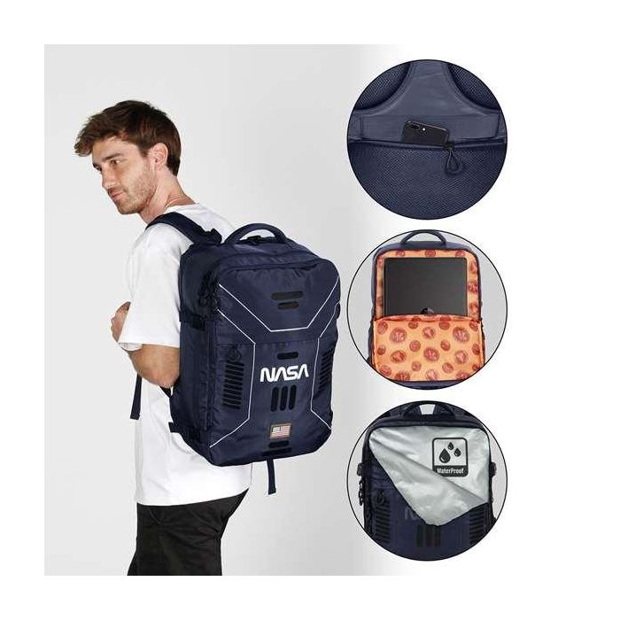 Karactermania Mochila NASA Spaceship 33 x 23 x 47 cm, Gran Capacidad, Ligera e Impermeable, Compartimento Portátil Hasta 17", Bolsillo Frontal Impermeable, Espalda Acolchada 3 Karactermania Mochila NASA Spaceship 33 x 23 x 47 cm, Gran Capacidad, Ligera e Impermeable, Compartimento Portátil Hasta 17", Bolsillo Frontal Impermeable, Espalda Acolchada 3