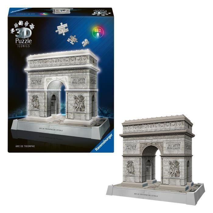 Ravensburger RAV12008029 - Rompecabezas 3D Iconics Arco del Triunfo Iluminado 2 Ravensburger RAV12008029 - Rompecabezas 3D Iconics Arco del Triunfo Iluminado 2
