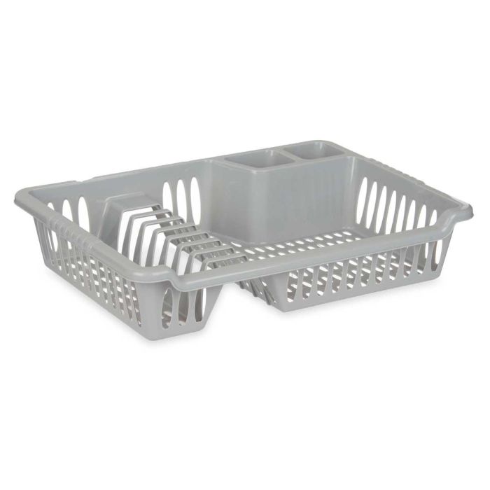 Escurreplatos Pequeño Gris Kinvara 40x29.5x8 cm, plástico plata (24 Unidades) 1 Escurreplatos Pequeño Gris Kinvara 40x29.5x8 cm, plástico plata (24 Unidades) 1