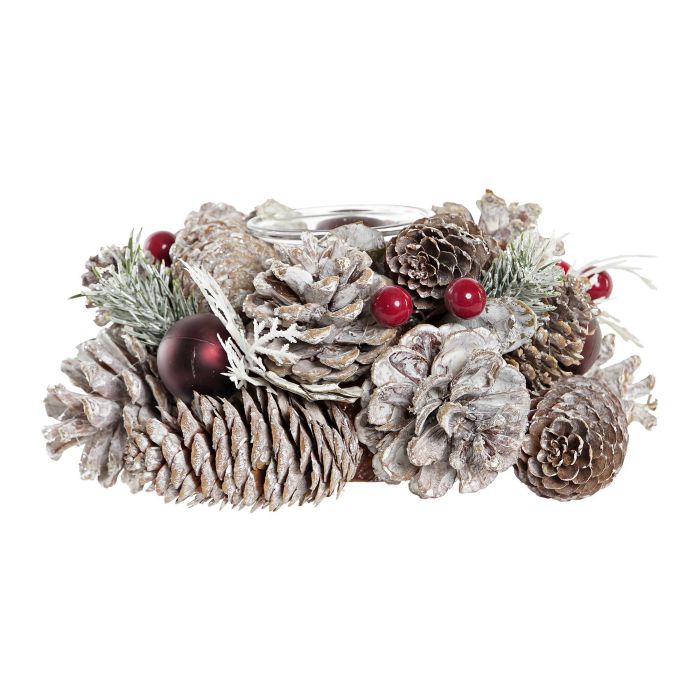 Portavelas Navideño DKD Home Decor (19 x 19 x 9 cm) 2 Portavelas Navideño DKD Home Decor (19 x 19 x 9 cm) 2