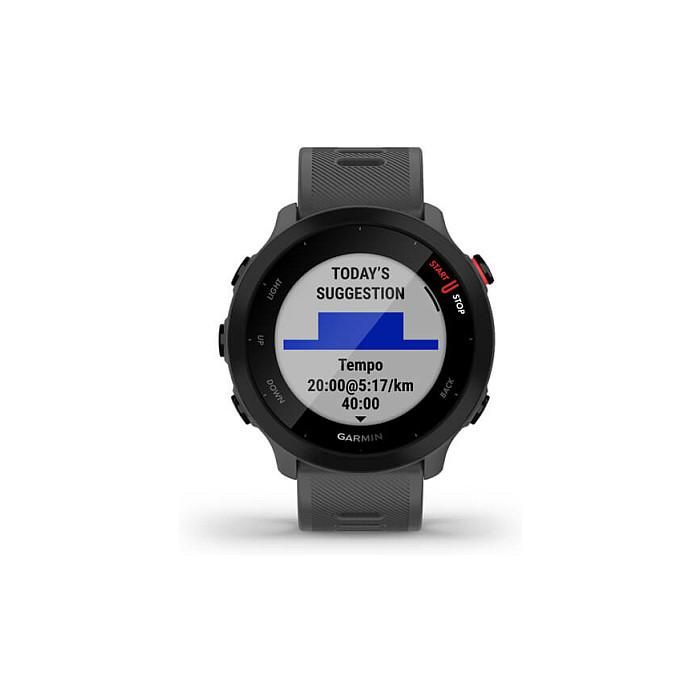 Garmin Forerunner 55 Reloj Inteligente GPS con Pantalla Táctil MIP, Resistente al Agua, Monitor de Frecuencia Cardíaca, Gris - 42 mm, 37 g 1 Garmin Forerunner 55 Reloj Inteligente GPS con Pantalla Táctil MIP, Resistente al Agua, Monitor de Frecuencia Cardíaca, Gris - 42 mm, 37 g 1