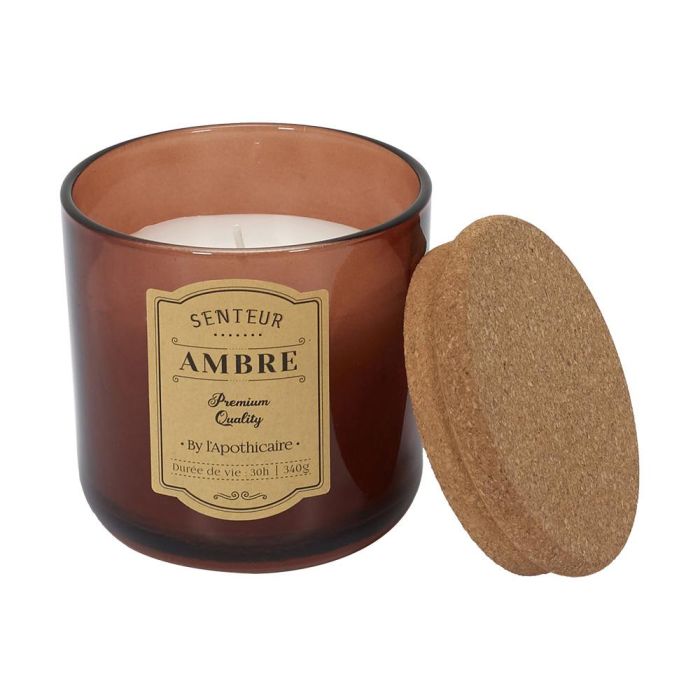Home Deco Factory Vela Perfumada Apothicaire - Ámbar, Flor de Algodón, Almizcle Blanco - 270g, 35h