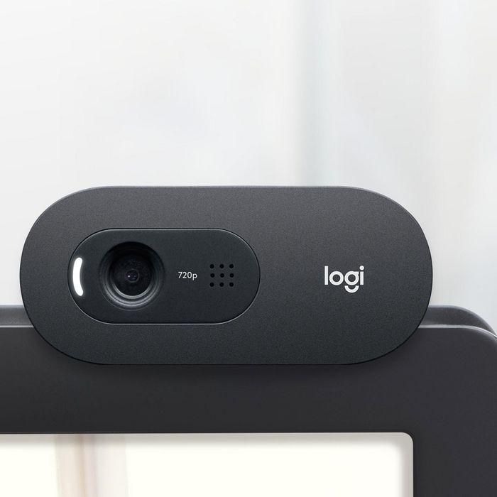 Logitech C505 Webcam HD 720p Micrófono Reducción Ruido, Corrección Luz Auto, Campo Visión 60°, Cable USB-A Largo 6