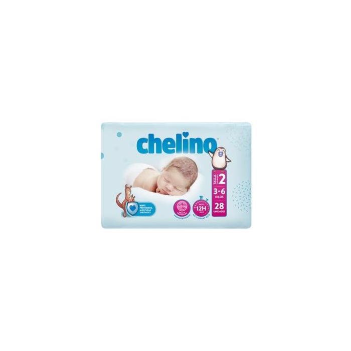 Chelino Pañal Bebé Recién Nacido Talla 2 (3-6 kg) 28 Unidades