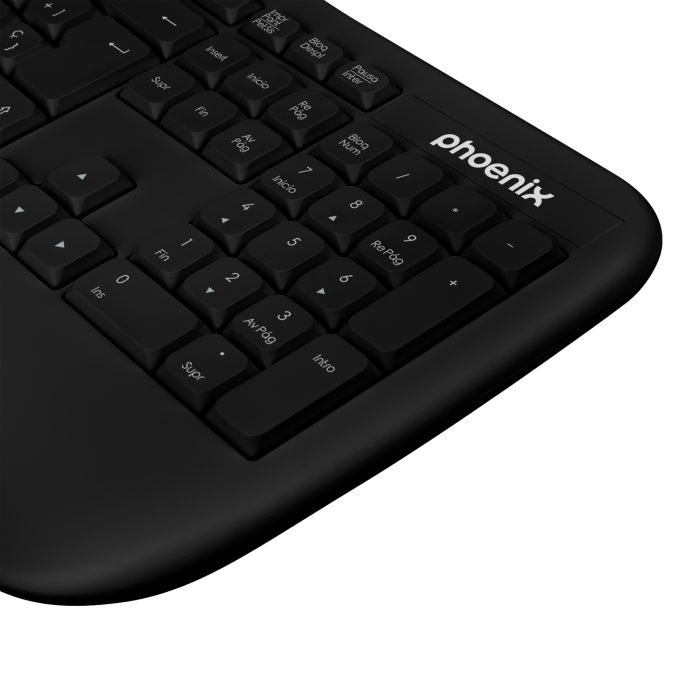 Teclado Inalámbrico Phoenix K201 Negro Qwerty Español 4
