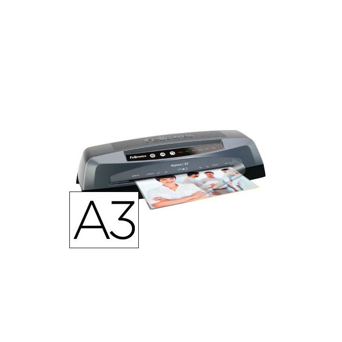 Plastificadora Fellowes Neptuno Din A3 De 4 Rodillos Frio Y Caliente Hasta 175 Mc 570x125x180 mm